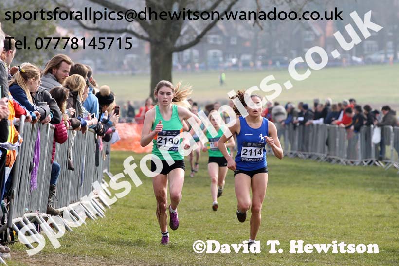 Womens under-17s 2016 Inter Counties Cross Country Champs. and Cross Challenge Final, Cofton Park, Birmingham. Photo: David T. Hewitson/Sports for All Pics
